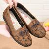 Summer New Old Beijing Cloth Shoes Women's Flying Woven Hollow Breathable Middle Old Mother Shoes Soft Sole Comfortable Casual Women's Shoes