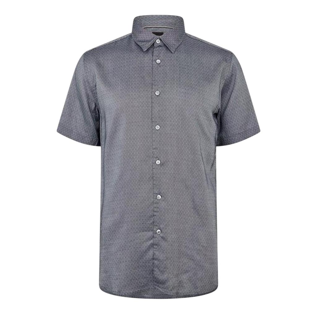 Boss Mens Woven Collared Regular Short-Sleeved Shirt