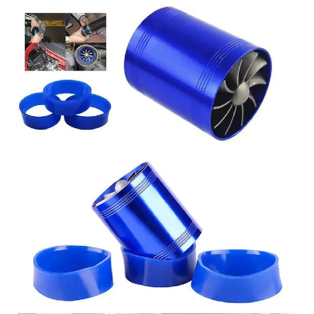 Car Air Intake Turbonator Single Fan Supercharger Gas Saver Kit Car Turbine Supercharger Turbo Refit Auto Replacement Part