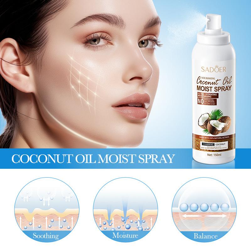 SADOER Coconut Oil Moisturizing Hydrating Spray - Hydrating Toner Spray