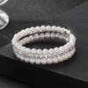 Bridal jewelry full diamond stretch bracelet, multi-layer pearl rhinestone winding spiral bracelet bracelet