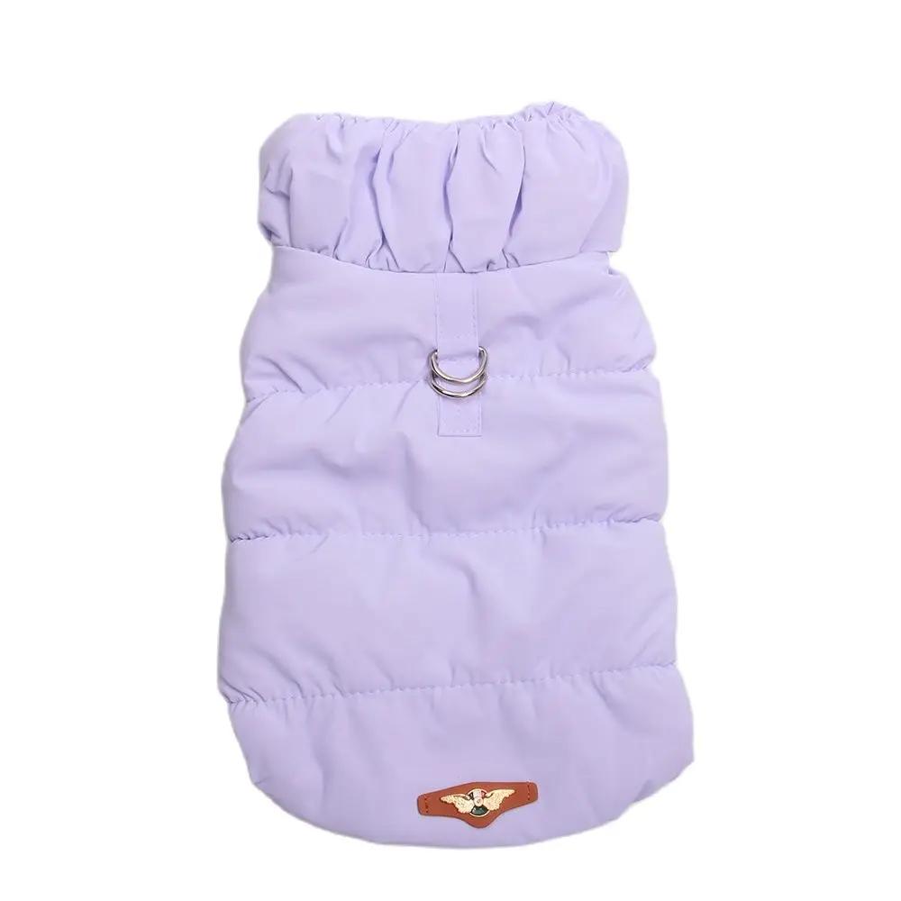 Warm Pet Jacket Vest Hoodie Dress with Double Buckle Design for Dogs And Cats Winter Clothing Outfit in 8 Colors