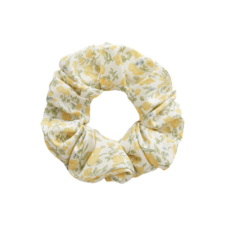 Floral Chiffon Large Braided Hairband Hair Accessory Elastic Band for Women