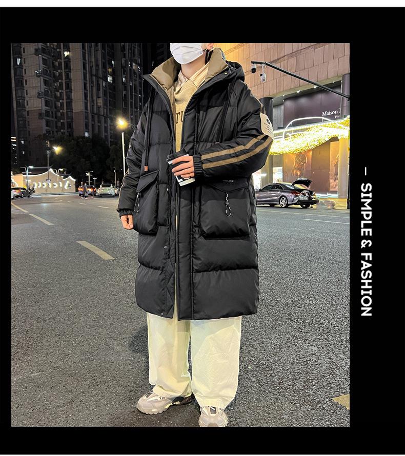 Men's Youth Mid-Length Down Jacket - Winter Thickened Coat for Junior and High School Students