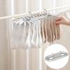 1/2pcs Space Saving Durable Folding Socks Drying Rack Multifunctional Clothes Hanger With 32 Clips Stable Underwear Hanging Clip