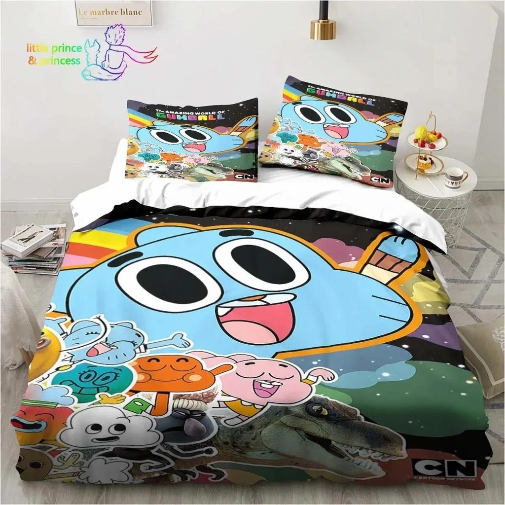 Καταπληκτικό Κόσμος του Γκάμπολ 3D Εκτυπωμένο Σετ Κλινοσκεπασμάτων Μονό Δίκλινο Πλήρες Κουίν Κινγκ Μέγεθος Σετ Κρεβατιού Κρεβατοκάμαρας για Ενήλικες Παιδιά Δώρο