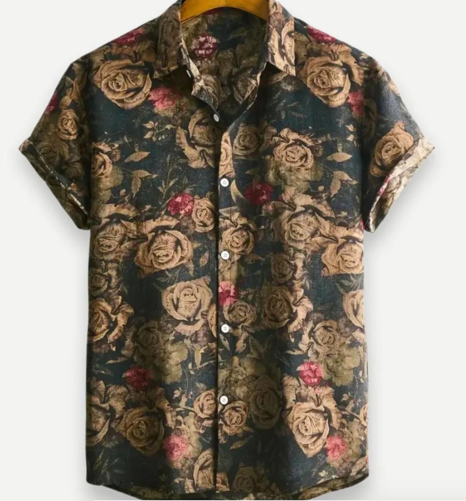 Fashion Short Sleeve Men's Shirts Summer Casual Tops Beach Party Vacation Shirts Outdoor Men's and Women's Shirt