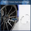 INFINAUTO Navringar, 112 mm Ytterdiameter x 106,1 mm Innerdiameter, Aluminiumlegering, Silverfärgade, 4 stycken
