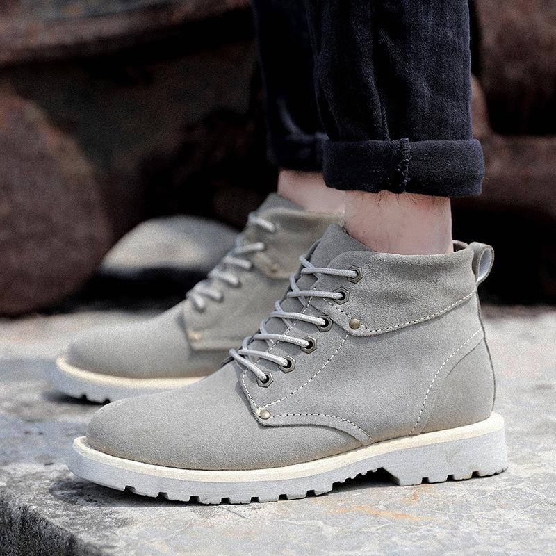 Martin Boots Men'S British Tooling Shoes Leather Short Boots Outdoor Desert Boots Women'S Boots Waterproof Locomotive Boots Men'S Boots