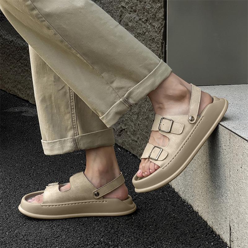 Men's Sandals Outer Slippers Men's 2025 Summer Non-slip Casual High-end Niche Beach Shoes