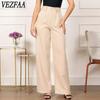 Women's Fashion Casual Solid Color Print High Waist Trousers Pants & Capris