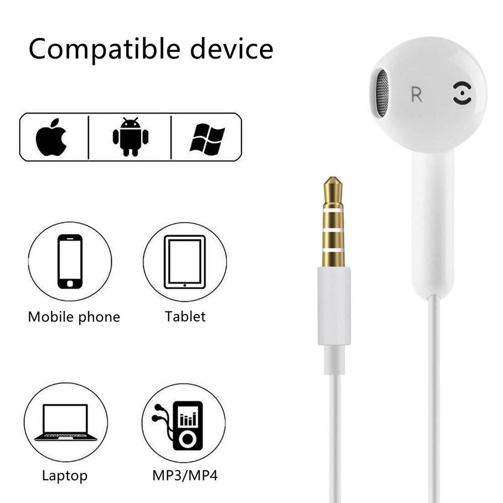 Kabelgebundene 3,5-mm-Ohrhörer mit Super-Bass-Headset, Freisprech-Ohrhörer mit Mikrofon für Huawei Xiaomi iPhone