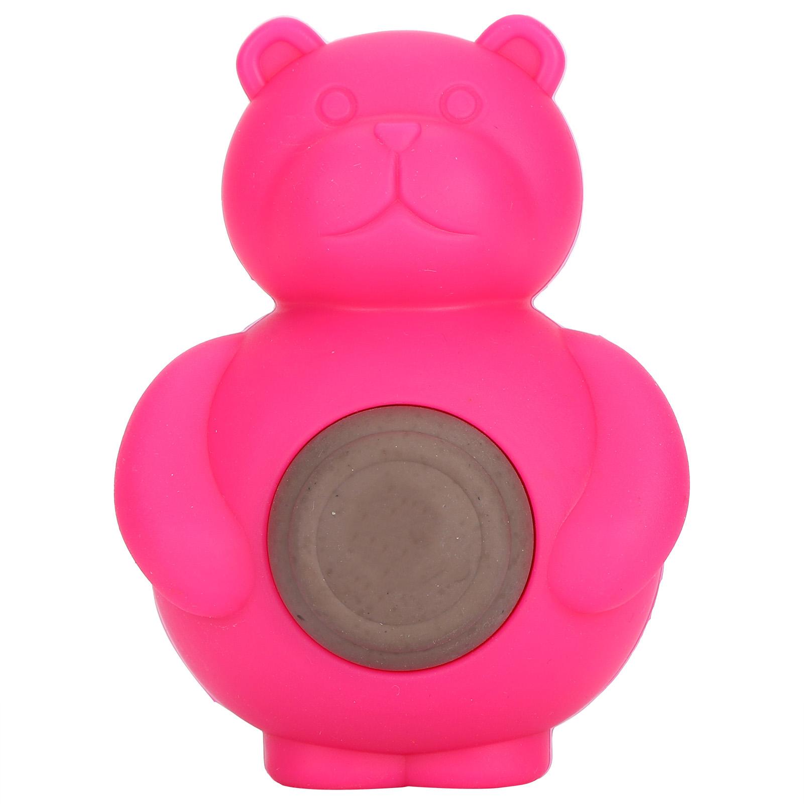 

Silicone Bear Beef Flavor Pet Bite Resistant Molar Dog Chew Squeak Toy Teeth Cleaning красный