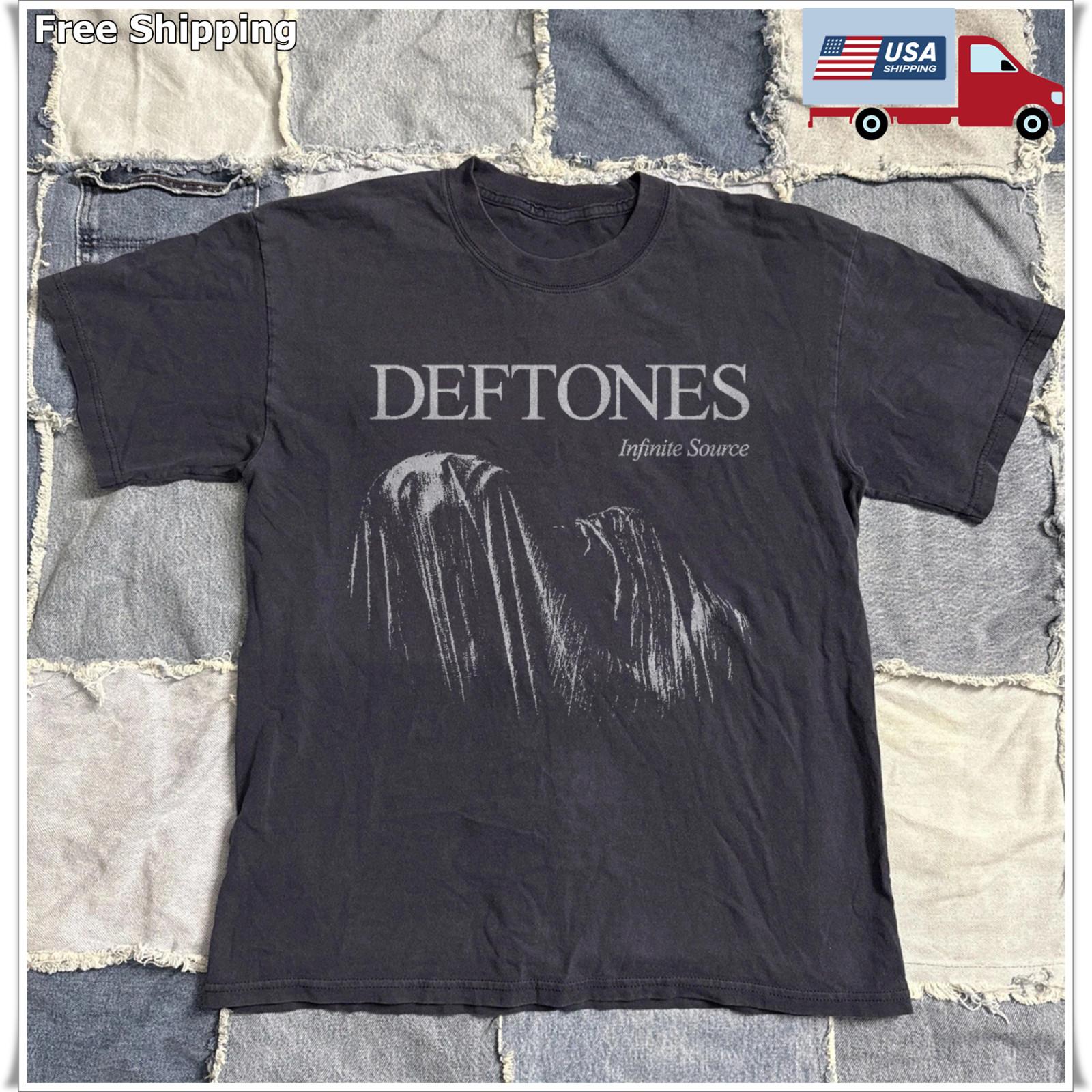 Deftones Rock Band T-shirt, Unisex Black T-shirt, Size S-5XL XXXXL
