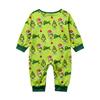 Family Matching Christmas Print Pajama Set, Round Neck Long Sleeve and Pants Loungewear Set for Holiday