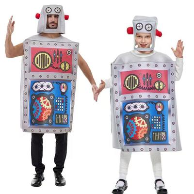 Zábavný kostým robota cosplay Unisex houbová kombinéza s kloboukem Karnevalová párty Vystoupení na pódiu Oblečení na Halloween