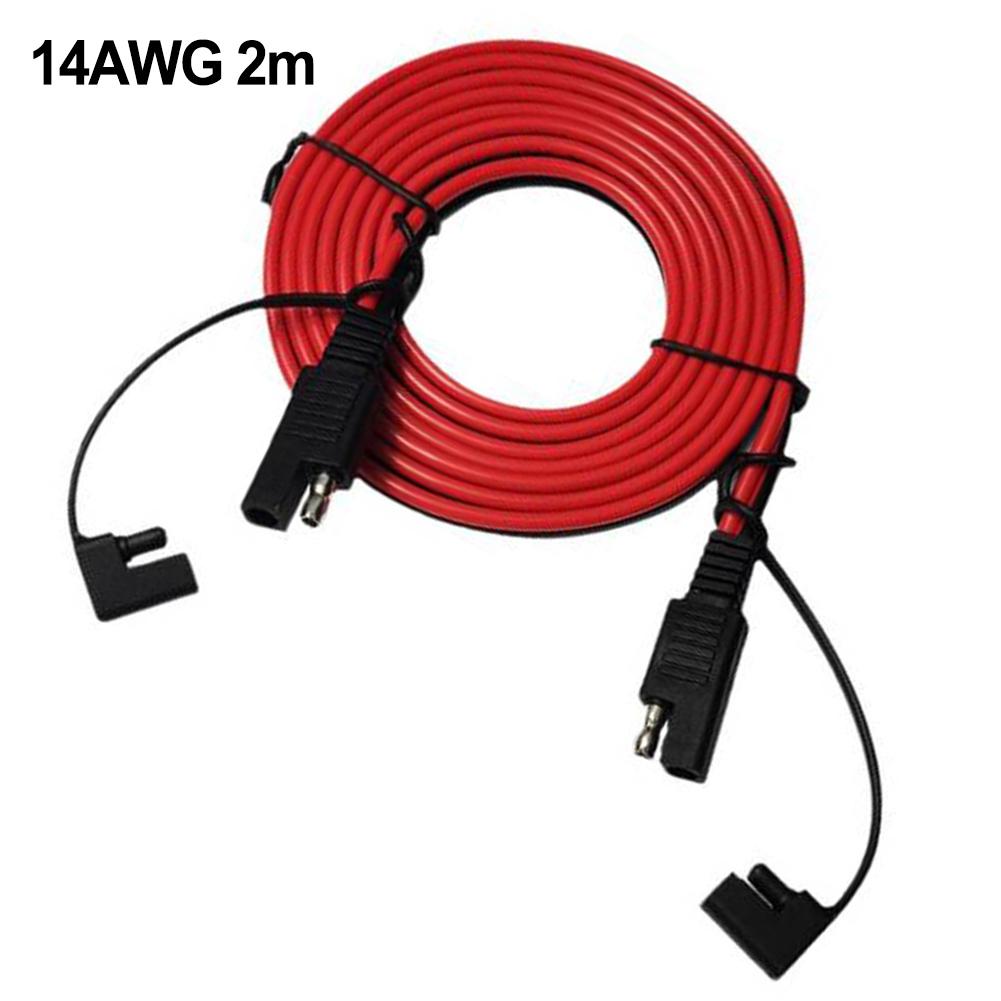 1pc 0.5/1/2m SAE Extension Cable 14AWG Wire Gauge Quick Disconnect Wire Harness For Solar Panel Accessories