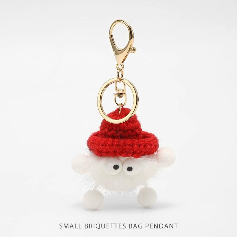 Craftsmanship Workshop New Year Gift Small Coal Ball Bag Pendant Bookbag Cute Ugly Thing Doll Pendant Keychain