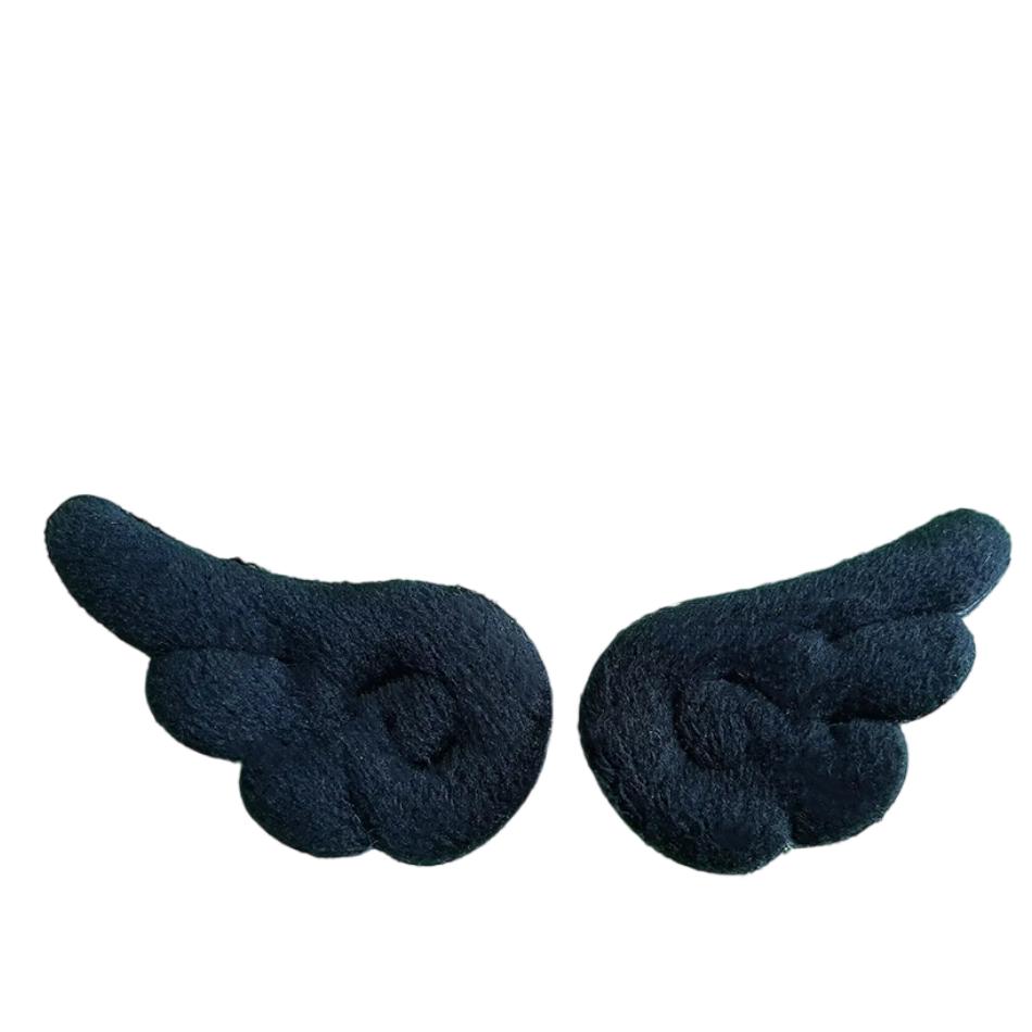 1-10 Pair Of Plush Angel Wings Brooch Bag Decoration Badge Y2K Style Gothic Lolita Plush Angel Wing Fluffy Brooch Decoration