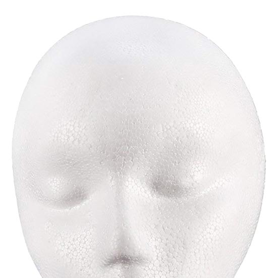 Foam Mannequin Head Reusable Head Model Mannequin Head Wig Holder Cap Display Stand