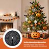 Gothic Christmas Tree Skirt 24 Inch Spider Web Tree Skirt Halloween Horror Mat For Indoor Outdoor Fall Farmhouse Holiday Yard