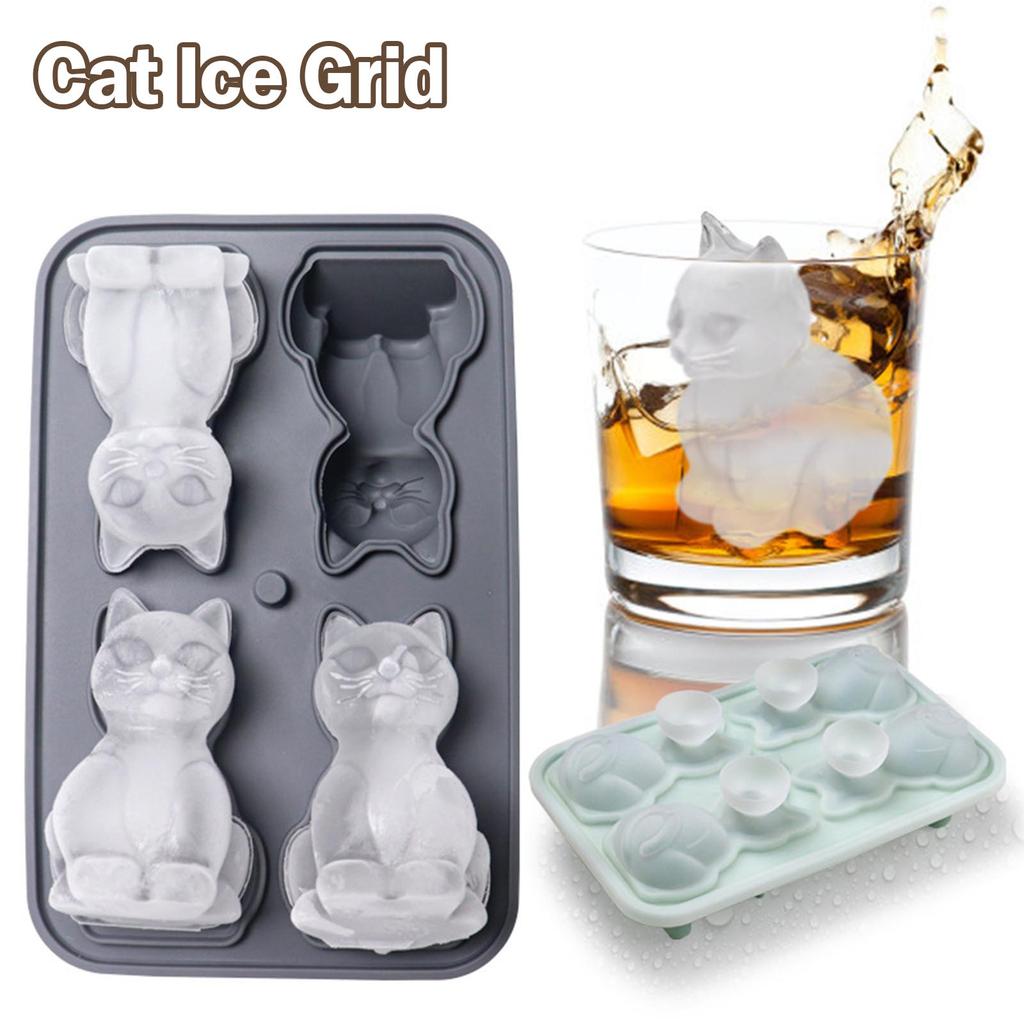 3D Silicone Mold With Funnel - Whiskey & Cocktail Ice Trays , Brandy, Fast -Free, Easy Release Novelty Gift For Men
