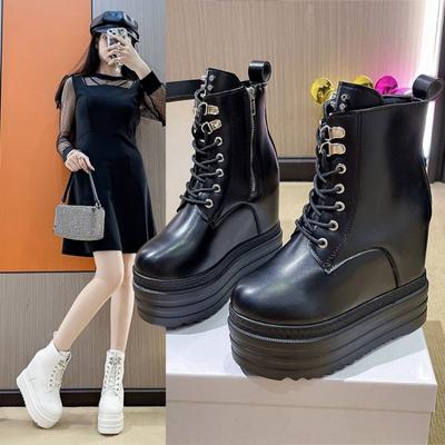 Winter New Platform Shoes for Women Short Women's Snow Boots Zipper Ladies Mid Calf Pu Leather Ankle Boots Botas De Mujer