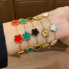 Exquisites Edelstahl-Blumenarmband im koreanischen Stil - Vielseitiger und luxuriöser Damenschmuck
