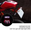 Motorcycle License Plate Bracket  ,   Aluminum Red Rr License Plate Mount Holder with LED Light