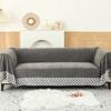 Four Seasons Waterproof Solid Color Cut Velvet Sofa Cover Towel Simple Non-Slip Urine-Proof Anti-Dirty Sofa Towel Covers