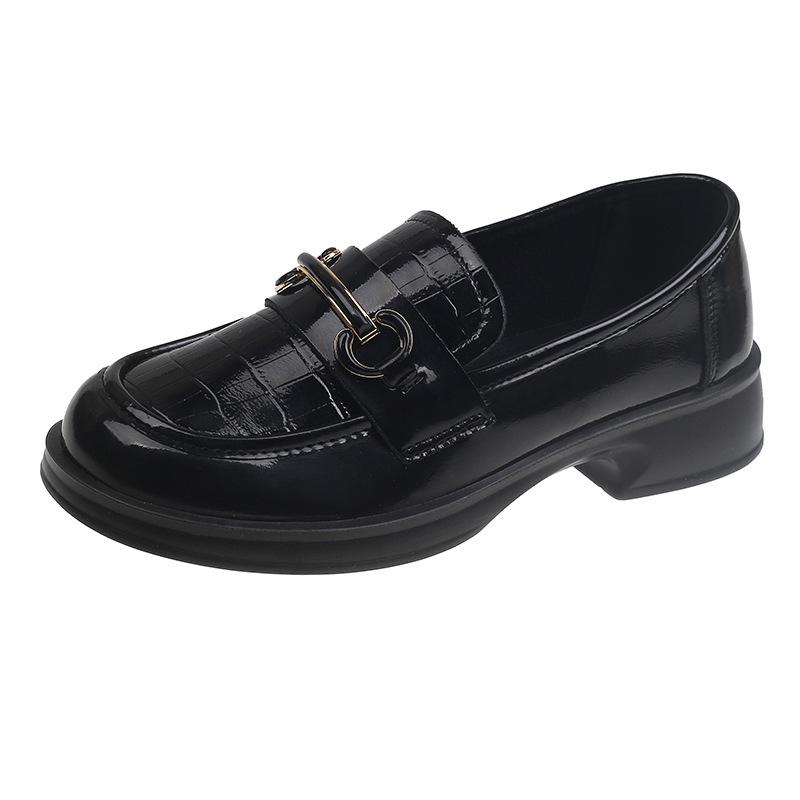 Dámské robustní platformové penny loafers z PU kůže nazouvací pohodlné s kulatou špičkou business casual boty elegantní do kanceláře do práce vycházkové mokasíny pro ženy