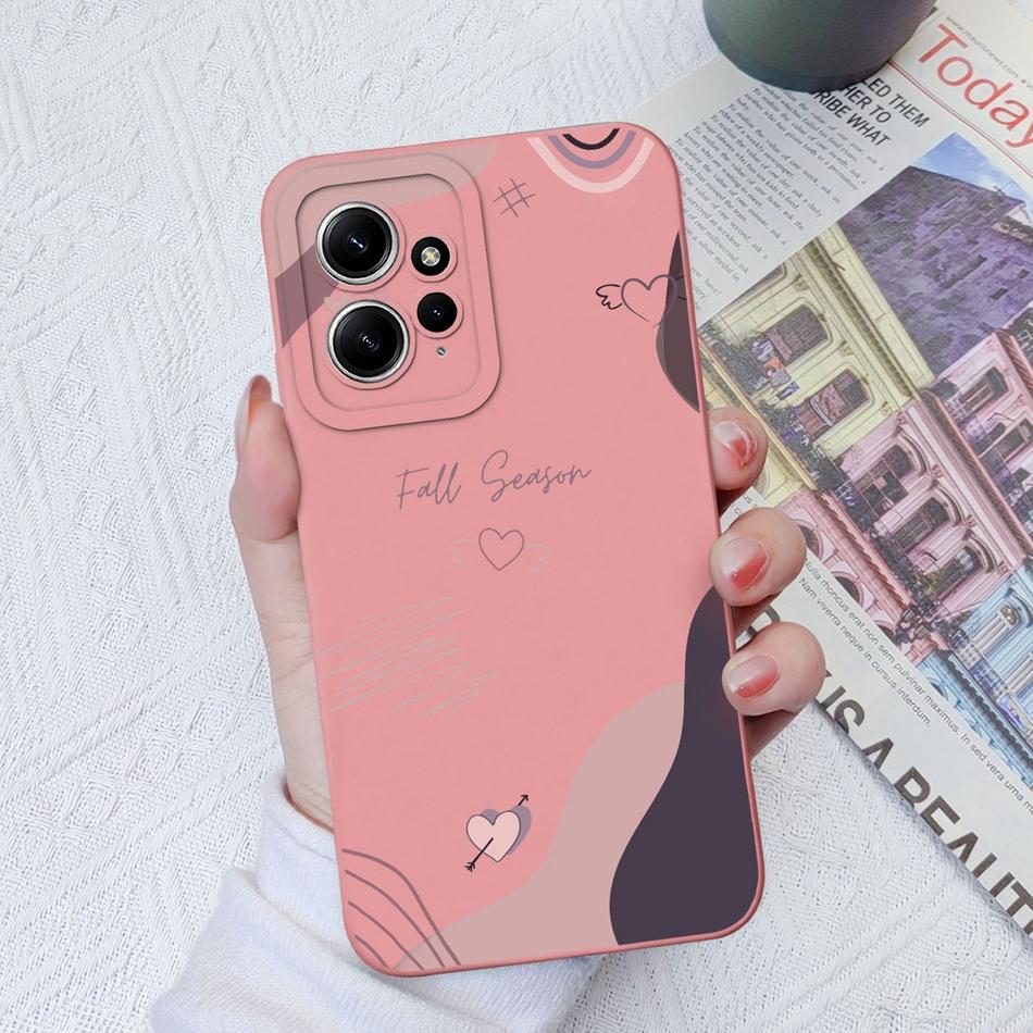 Case For Xiaomi Redmi Note 12 12S 4G 5G Patterned Full Protection Soft Liquid Silicone Cartoon Cover For Redmi Note 12 S Funda