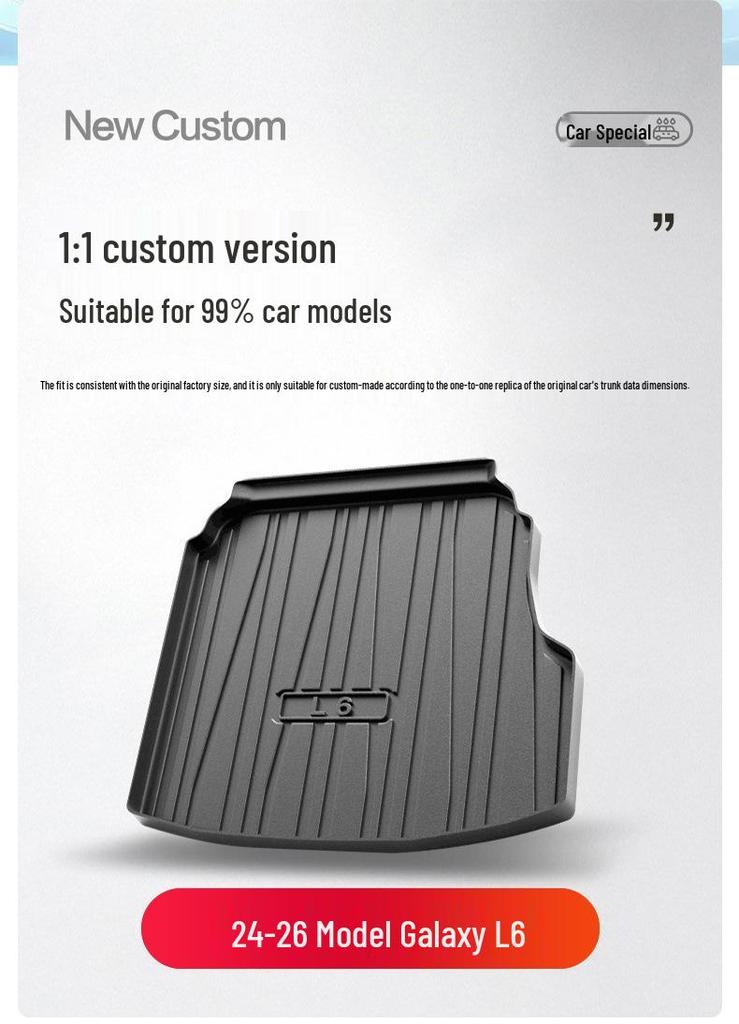 Geely Galaxy L6 Trunk Mat: Special Car Interior Decoration & TPE Tail Box Accessory.