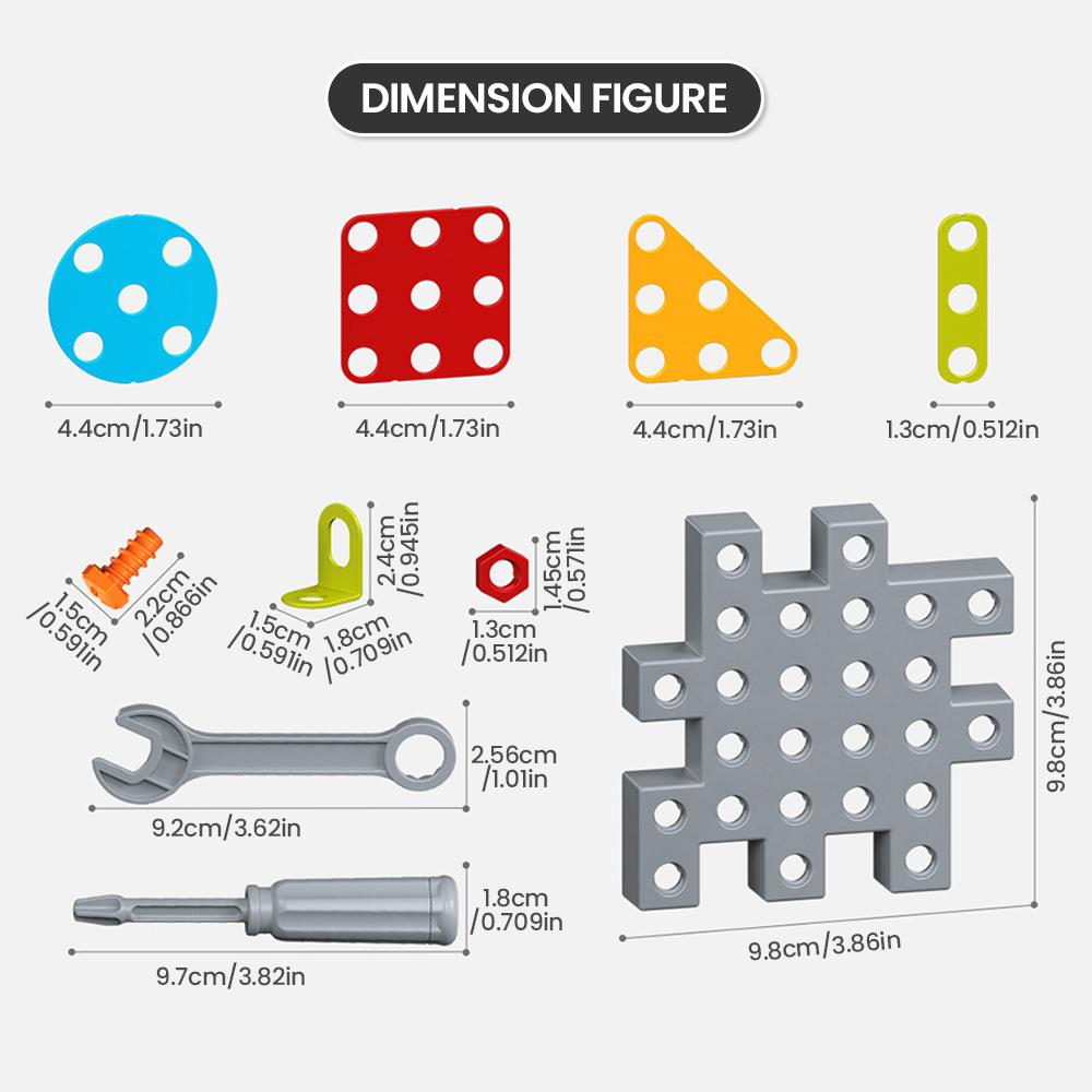 3D Screwing Blocks Disassembly Match Tool Toys for Children Educational Assembled Puzzle Blocks Sets Creative Building Toy Gifts