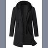 Luxe Business Casual Tweedelig Illusie Gewatteerde Capuchon Wollen Overjas Herfst/winter High-end Heren Fleece Jas