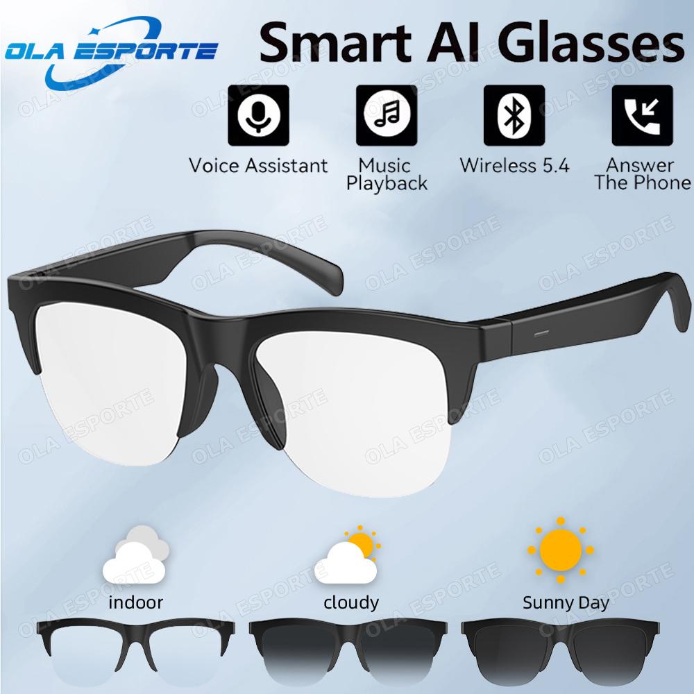 New Smart Sunglasses Glasses Bluetooth Call Outdoor Sports Headphones Voice Navigation Pochromic Lens Waterproof Anti-UV