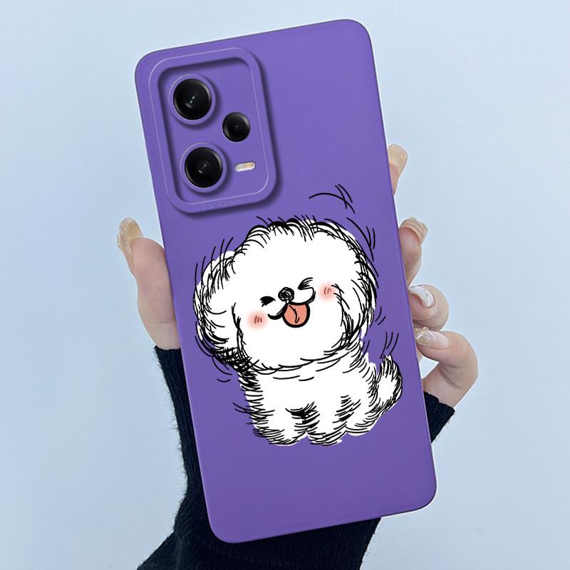 Funny Cute Cartoon Cat Phone Case for Xiaomi POCO X5 F5 Pro Square Liquid Silicone Camera Protective Soft Back Cover Shell Capa