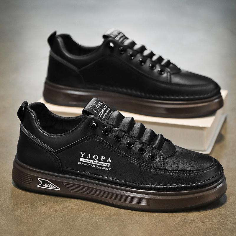 Summer Little White Shoes Breathable Soft-soled Casual Shoes Men's Board Shoes Casual Leather Shoes One Pedal Versatile Sports Shoes Comfortable