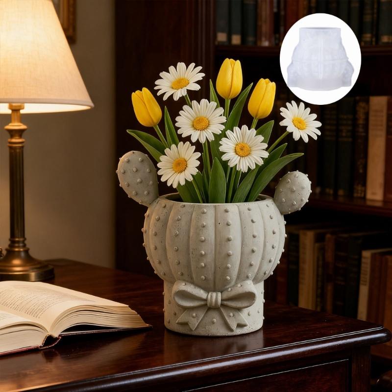 Silikonová forma na nádobu pro pryšce Květináčové formy Formy na rostliny Vhodné pro odlévání pryskyřice Šperky a Domácnost