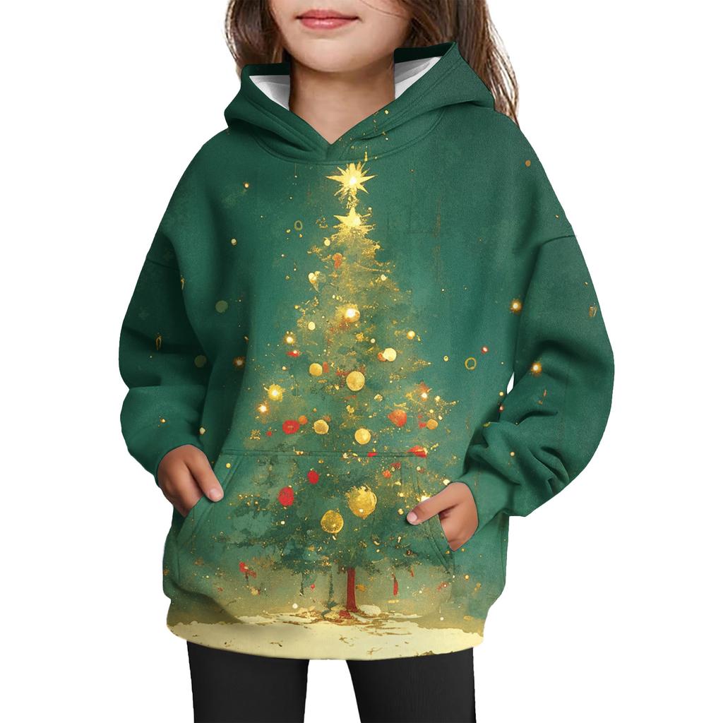 Girls' Hooded Tie-Dye Sweatshirt - Pullover Print Top