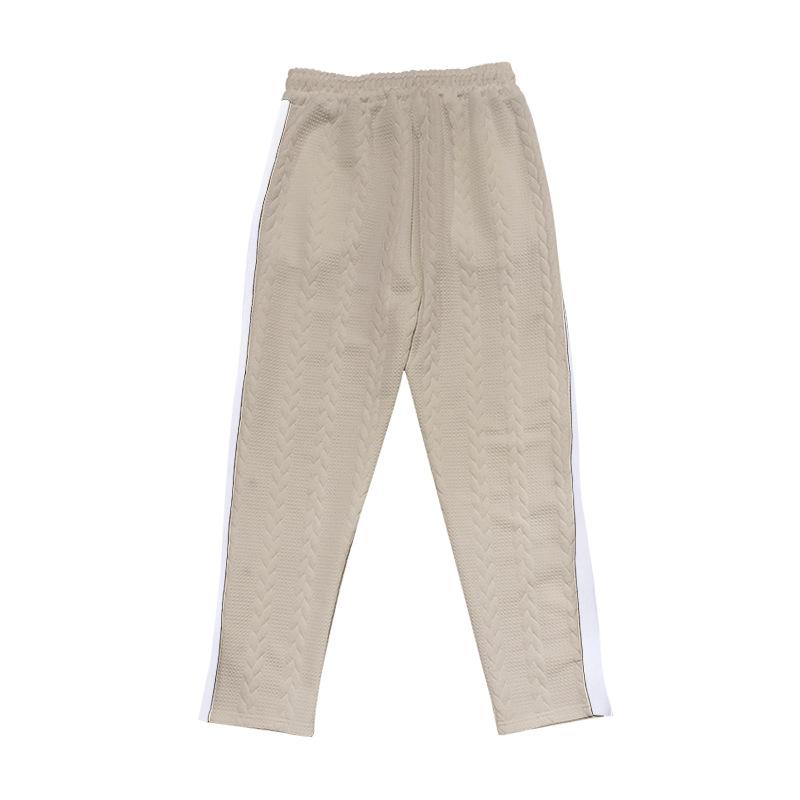 New Men's Fashionable Jacquard Button Casual Trousers Thickened Four Seasons Models Trousers