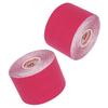 2PCS Athletic Kinesiology Tape 5cm Width 5m Length Muscle Sticker Protector for Fitness Badminton Rose Red