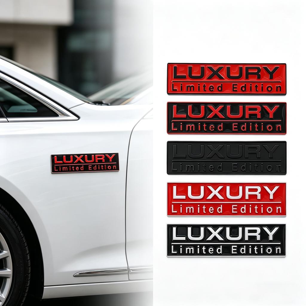 3D Metal Rear Trunk Badge Side Emblem Sticker for Cadillac Escalade CTS DTS STS XTS ATS CT5 CT6 XT5 XT6 SRX Exterior Accessories