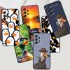 Cartoon Anime Duck Pattern For Samsung A73 A72 A71 A55 A54 A53 A52 A51 A13 A22 A16 A15 A12 A14 A26 A07 5G Black Phone Case