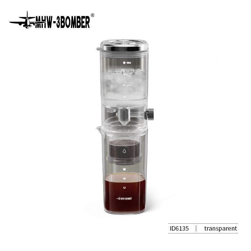 MHW-3BOMBER Cold Brew Coffee Maker 400ML Ice Coffee Dripper Control Flow Iced Coffee Tea Brewer Coffee Pot Home Barista Tool