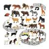 TOYMANY 50PCS Animal Figure Set Wild Animal Figure Farm Animal Model Horse Toy Mini Fence Toy Realistic Animal Model Popular Animal Toy Birthday Gift