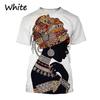 Summer Round Neck African Style Ethnic Woman Graphic 3D Print Top Fashionable Casual Short Sleeved Women's T-shirts