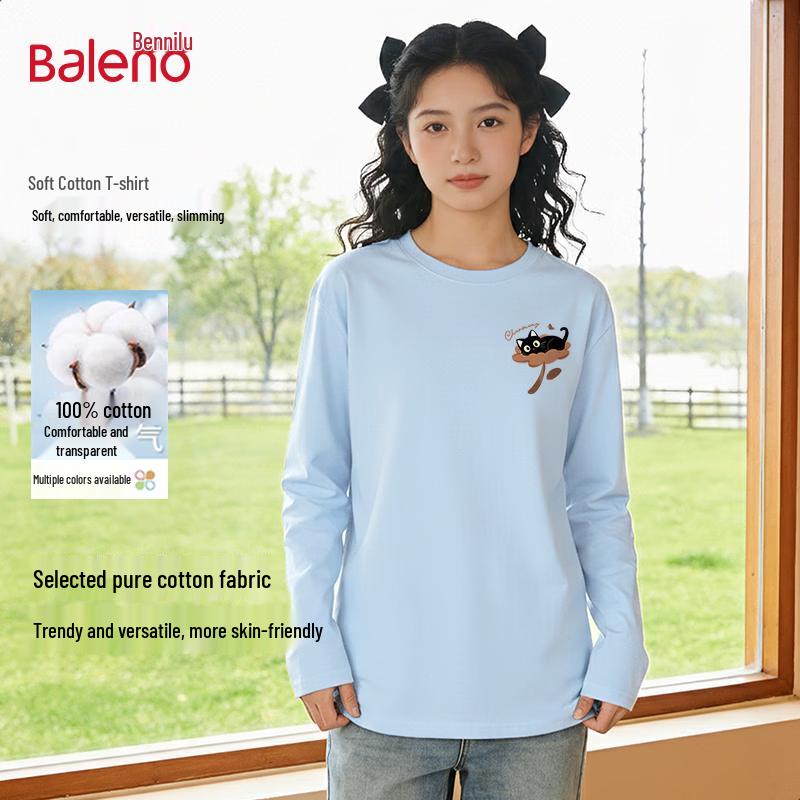 Baleno Women's Cotton Long-Sleeve Graphic T-Shirt