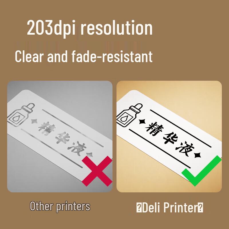 Deli Q10Pro Portable Bluetooth Thermal Label Printer CN Plug (adapter Included)