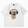 Top Women's Cute Cat Printed Short Sleeve T-shirt Women's Harajuku Fashion Couple Loose Street Style Y2K Clothing